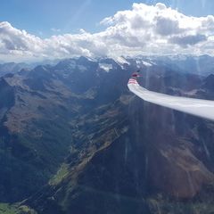 Flugwegposition um 13:36:18: Aufgenommen in der Nähe von 39013 Moos in Passeier, Bozen, Italien in 3402 Meter
